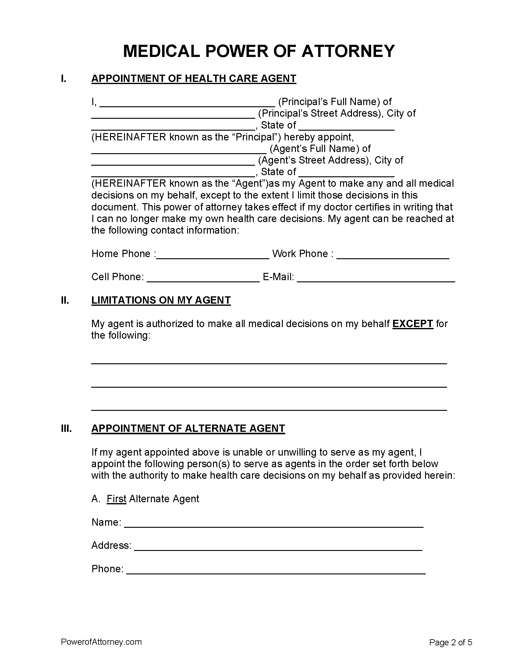 Free Printable Medical Power Of Attorney Form Kentucky Printable