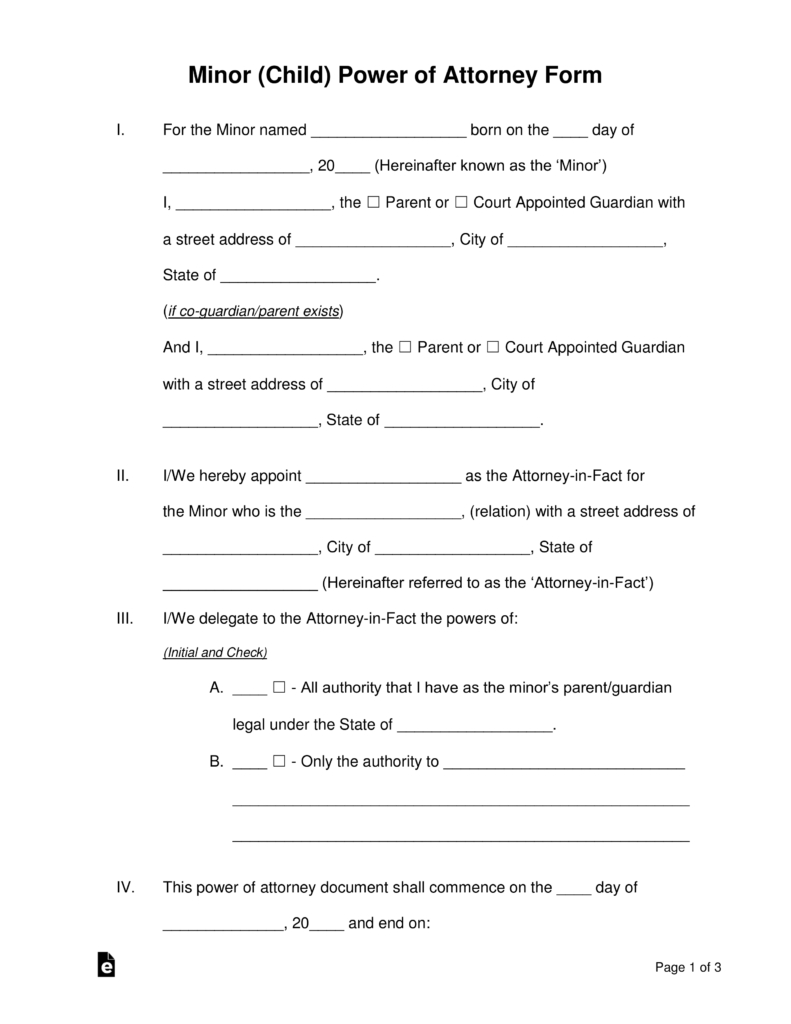 Free Printable Power Of Attorney Forms Free Printable