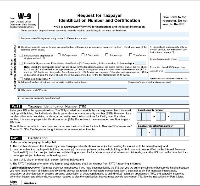 Free Printable W9 Form From Irs PapersPanda