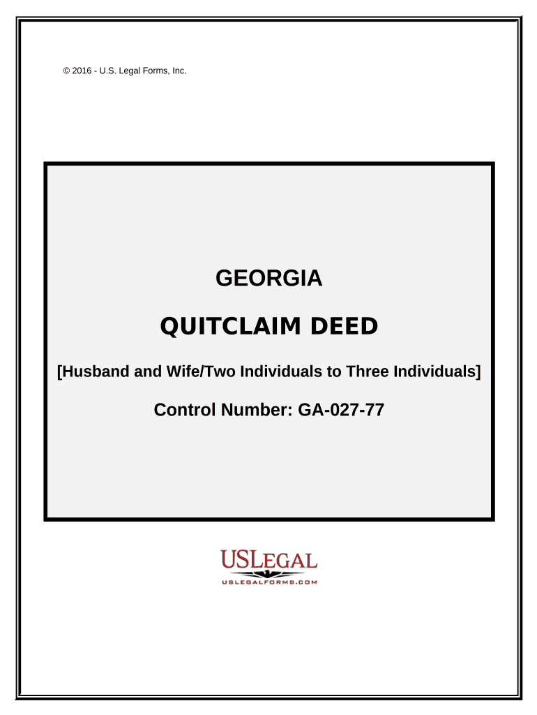 Georgia Quitclaim Deed Form Complete With Ease AirSlate SignNow