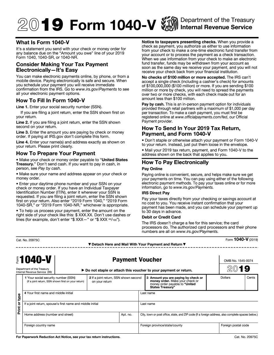 Irs Gov Form1040v Complete Editable Electronic Statement In PDF