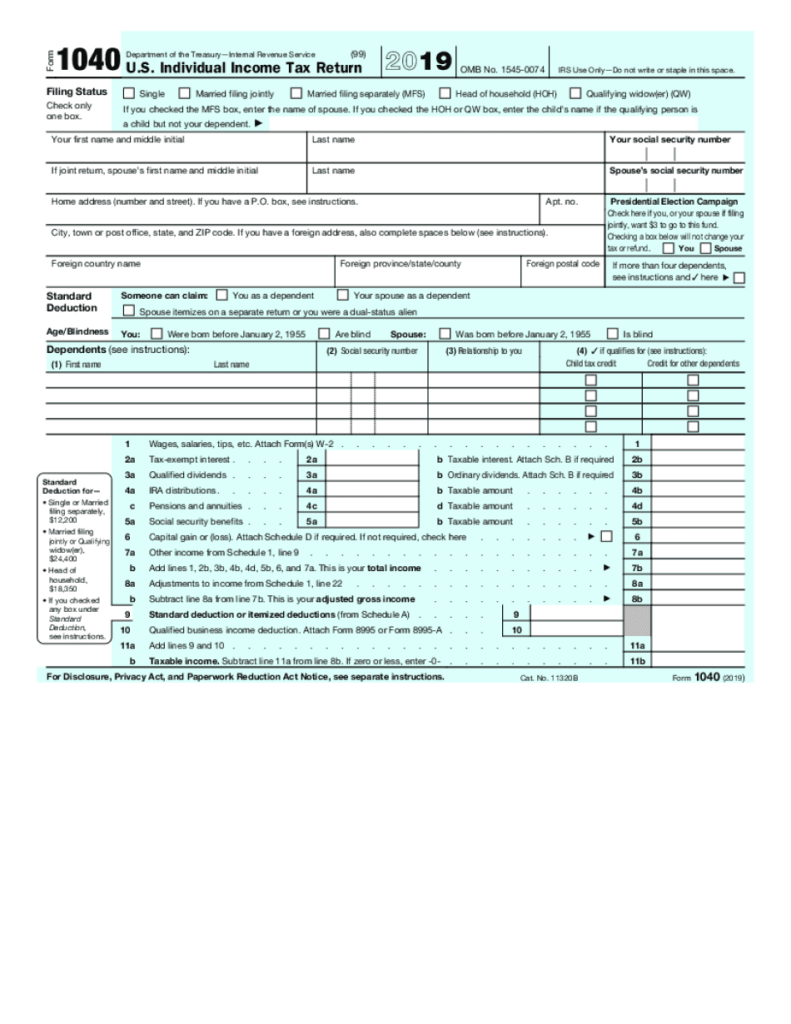 Irs Gov Printable Forms