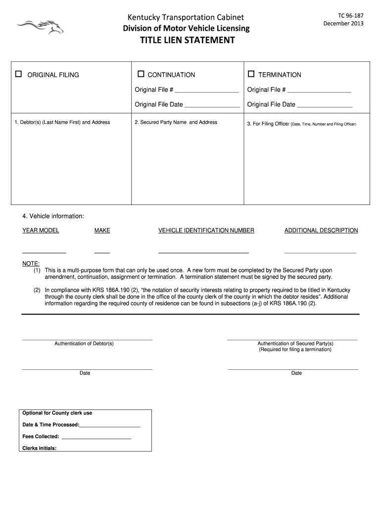 Kentucky Transportation Cabinet Form Tc 96 182 Www stkittsvilla