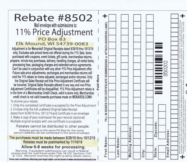 Menards Rebate Schedule 2025 Pet Lebbie