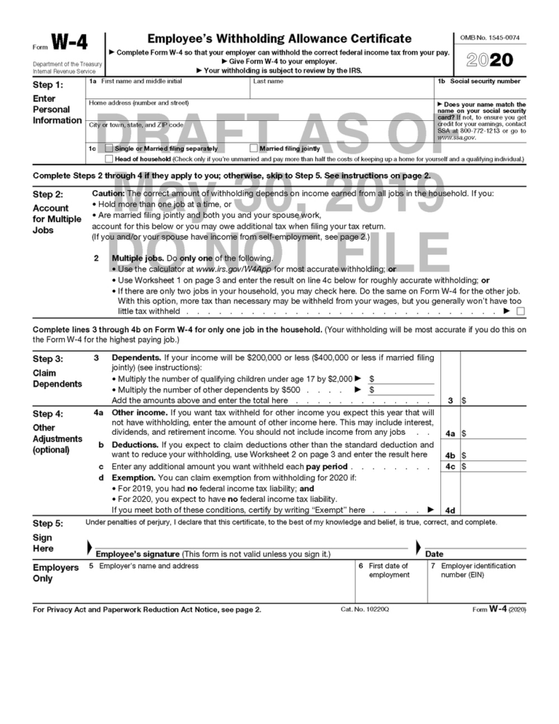 Missouri W 9 Form Printable 2020 Example Calendar Printable