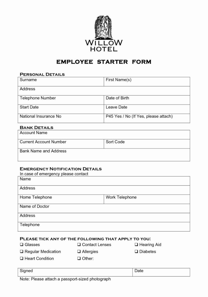 New Hire Form Template Beautiful 6 New Hire Forms Template Euyru 