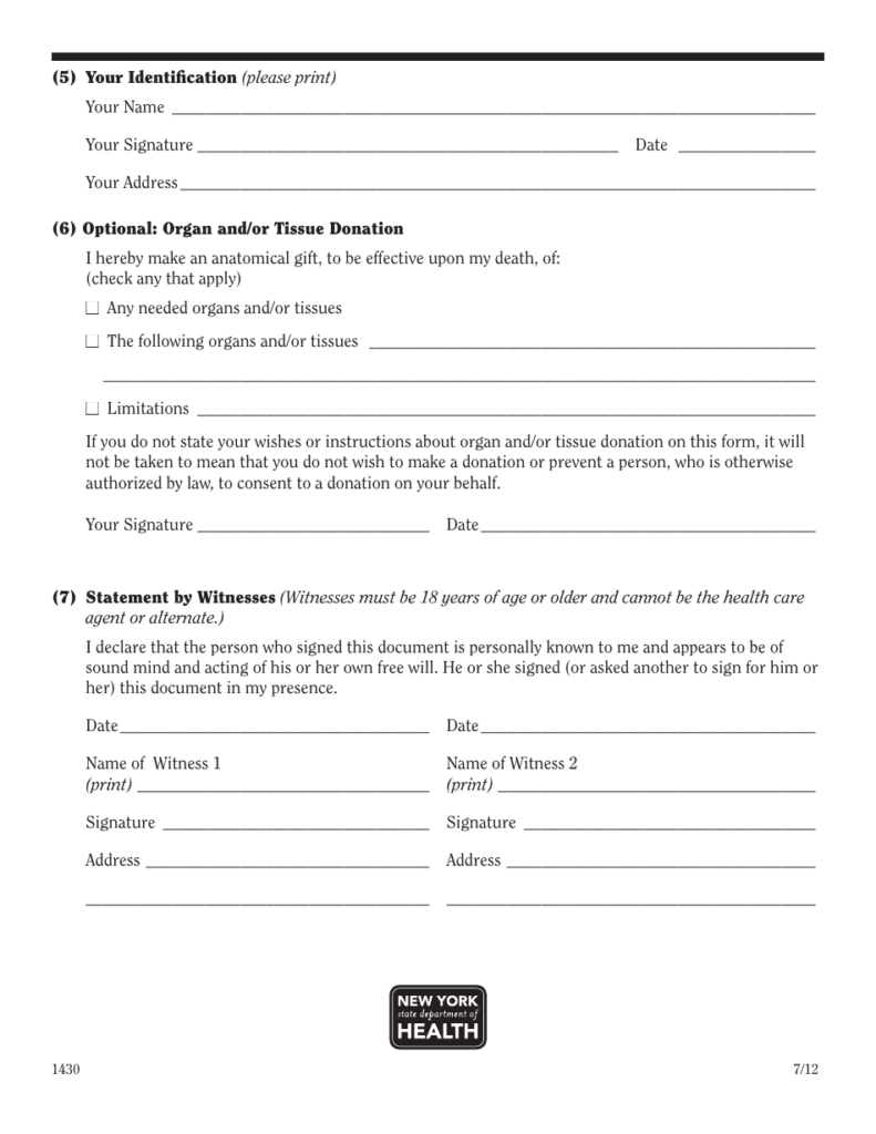 New York Health Care Proxy Form Fill Out Sign Online And Download 