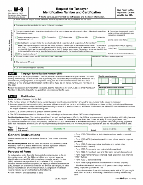 Print W 9 Form Printable Irs Printable W9 Form 2024 Updated Version 