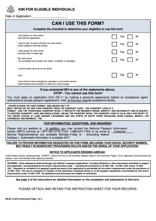 Printable Ds 82 Form