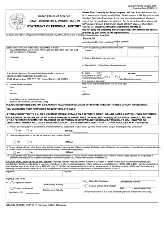 Printable I 912 Form Printable Forms Free Online