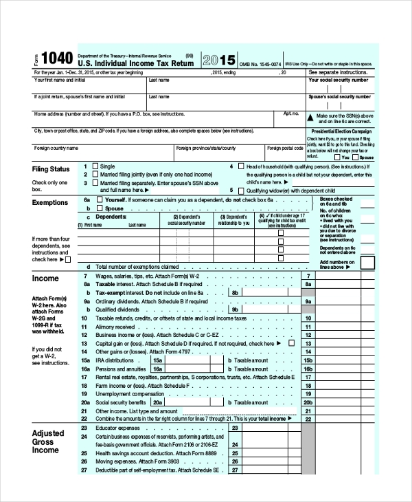 Printable Income Tax Forms