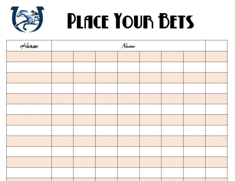 Printable Racing Form Kentucky Derby Fillable Form 2024