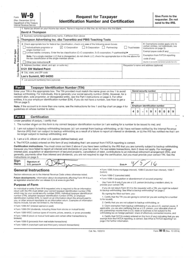 Printable W9 Tax Form 2025 Printable Free Irs Phil Hamilton