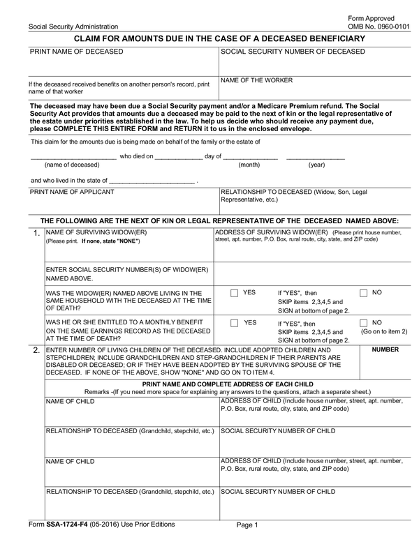 Ssa 561 U2 Fillable Form Printable Forms Free Online
