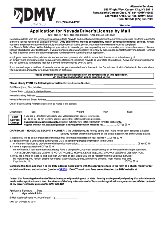 Top 53 Nevada Dmv Forms And Templates Free To Download In PDF Format