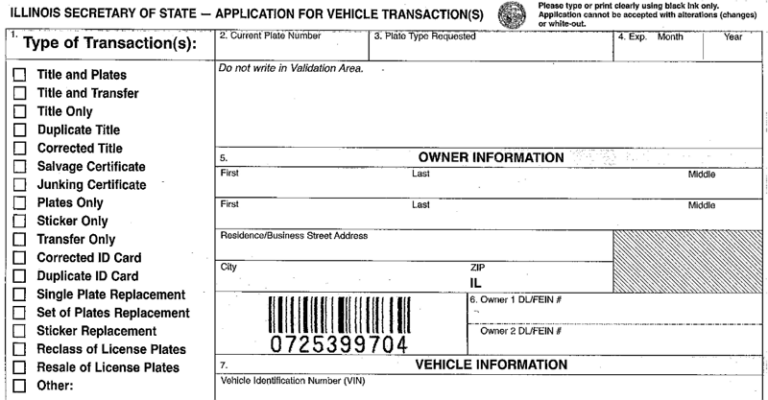 VSD 190 Illinois Form Fill Download Free Online 2022